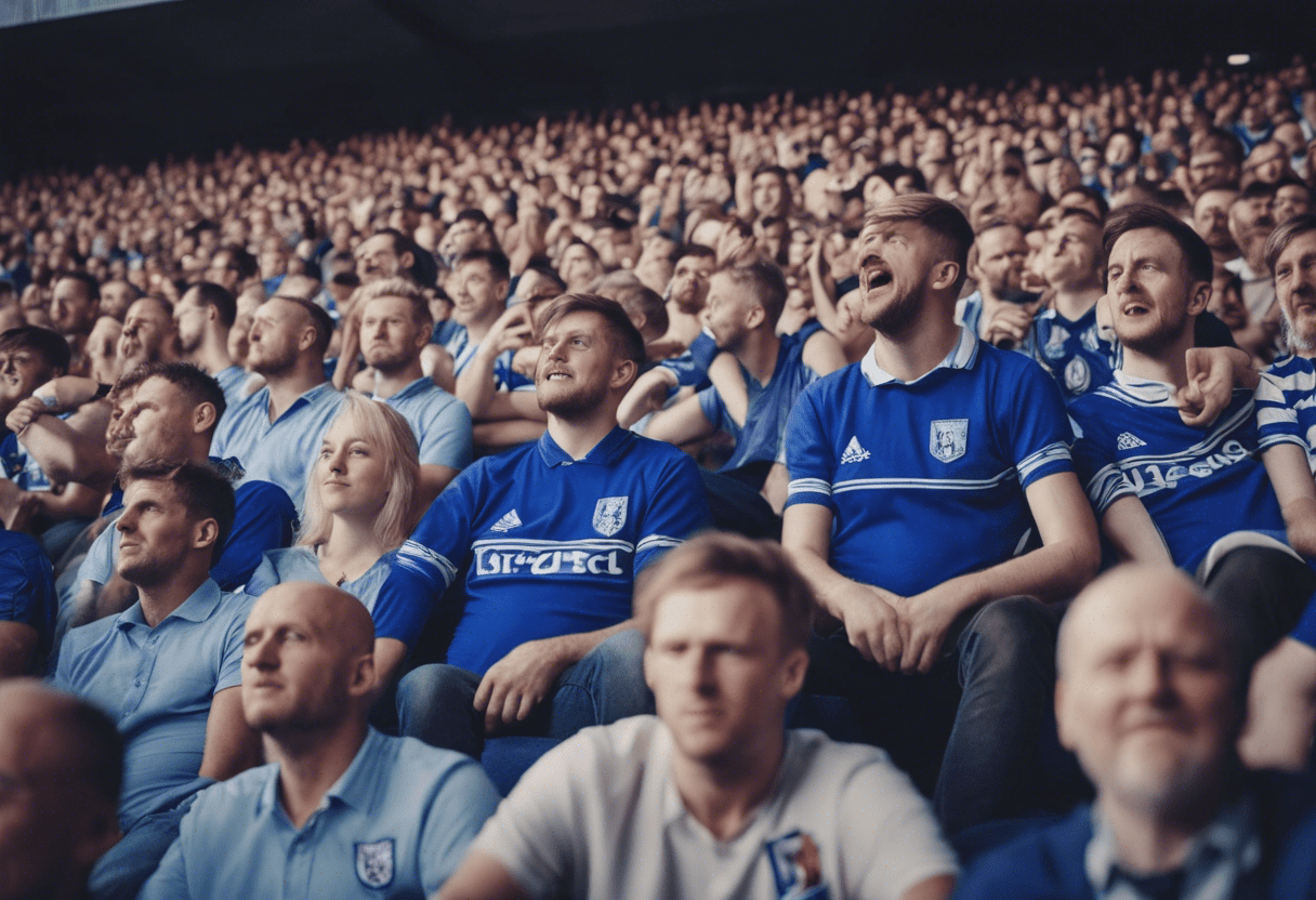 Ipswich fc fans watching a match
