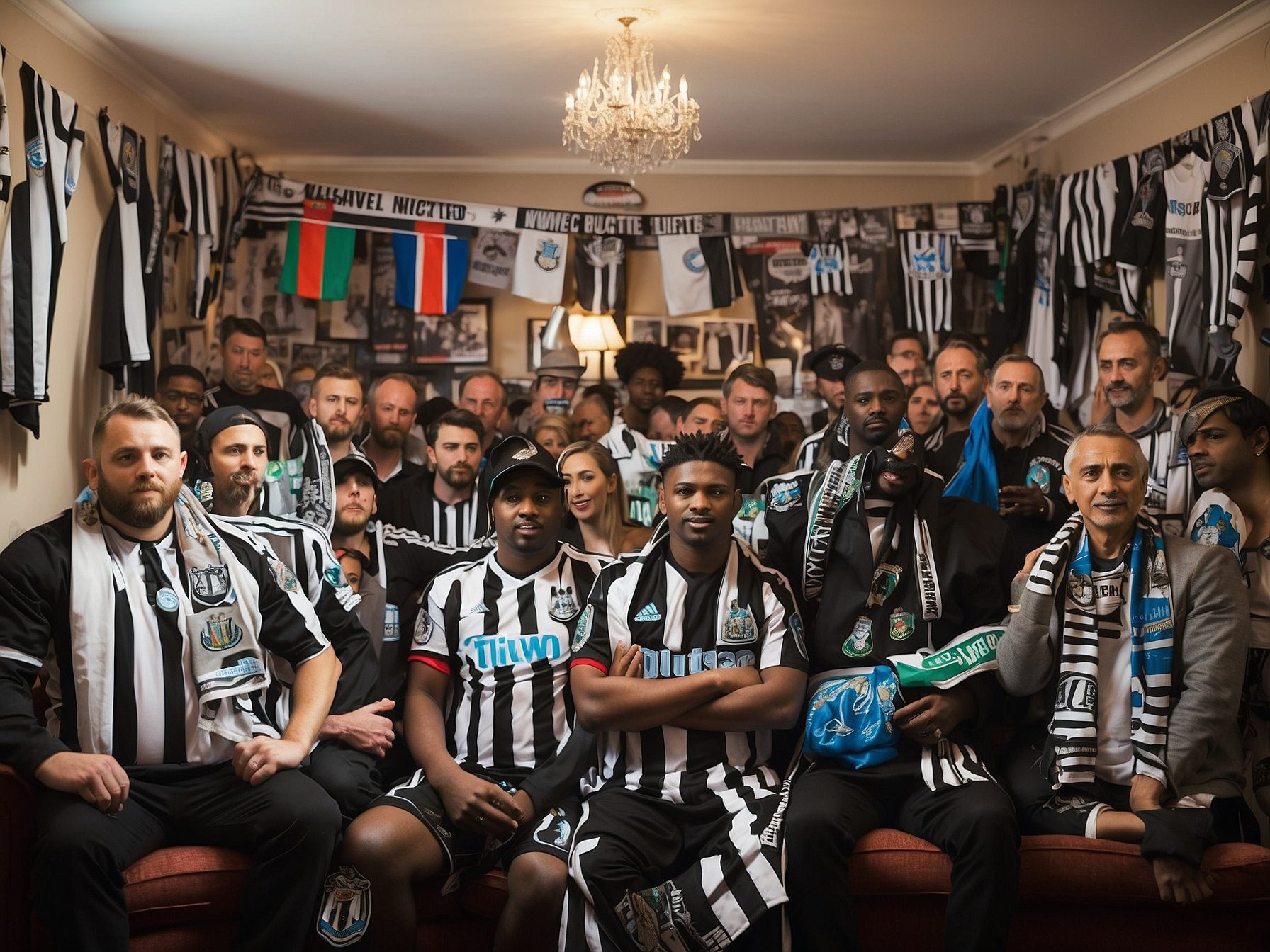 Newcastle United Fans Watch The Match