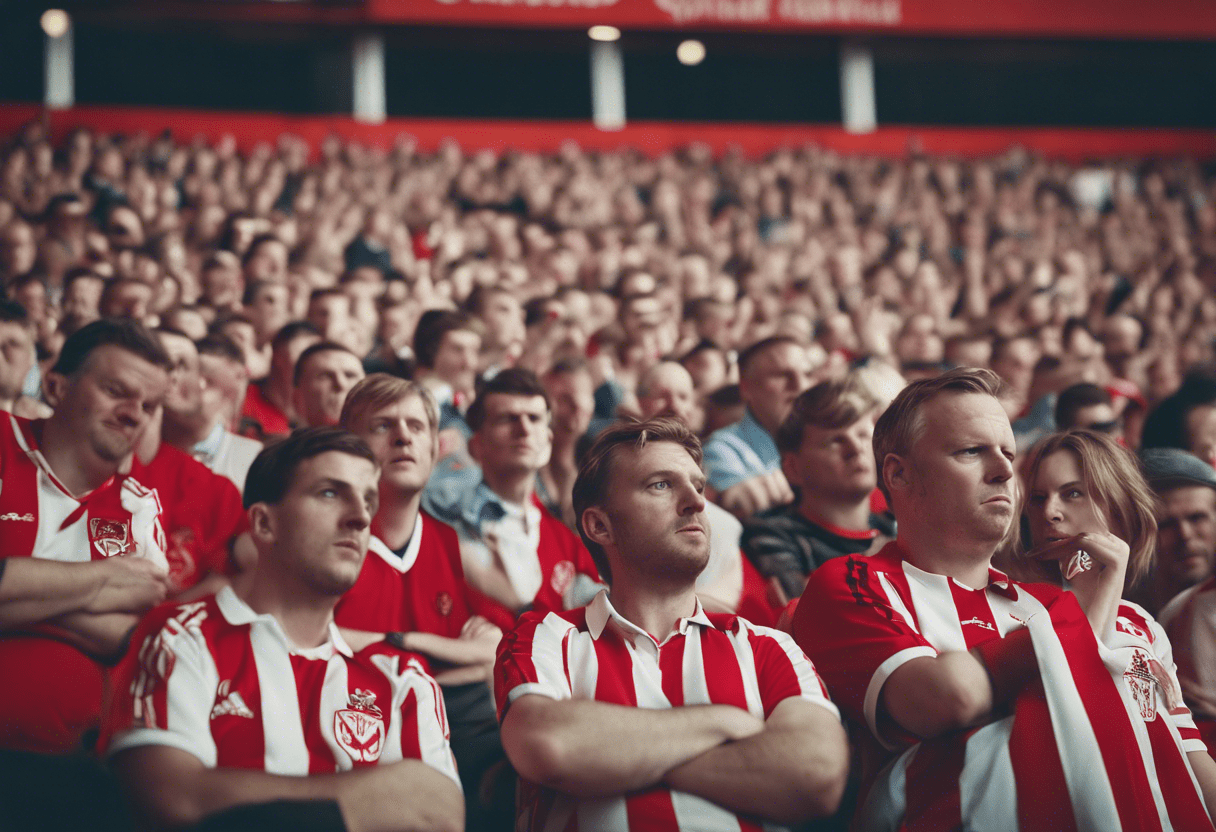 Southampton football club fans in club shirts