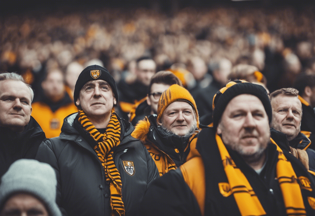 hull city football fans at a home game